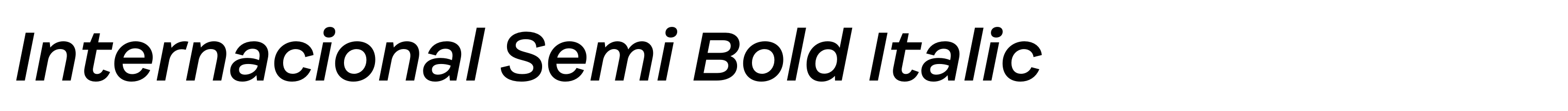 Internacional Semi Bold Italic